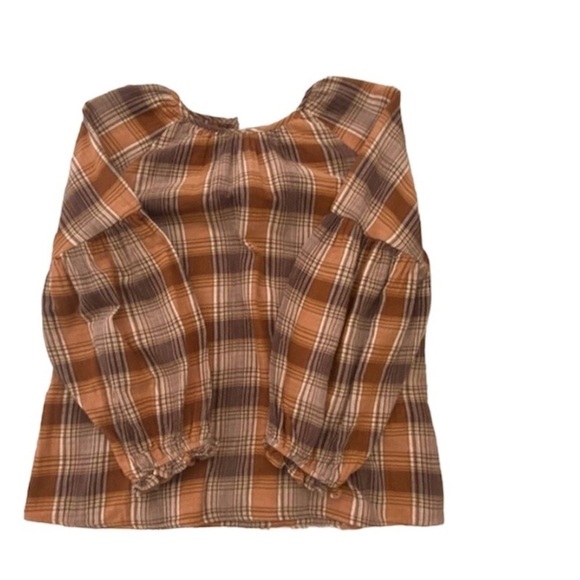 Universal Threads Earth Tones Plaid Ladies Blouse Size Small - Picture 1 of 7